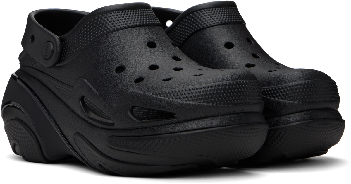 WMNS) Crocs Crush High Shine Clogs 'Black' 209285-001