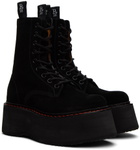 R13 Black Double Stack Boots