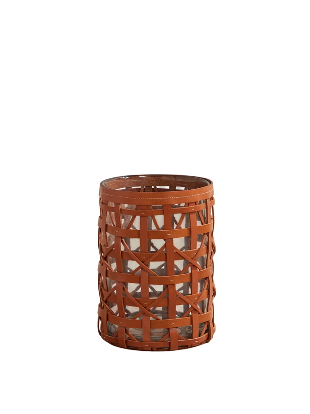 Photo: Ralph Lauren Home - Preston Medium Woven Leather Hurricane