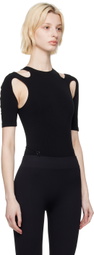 ANDREĀDAMO Black Cutout Bodysuit