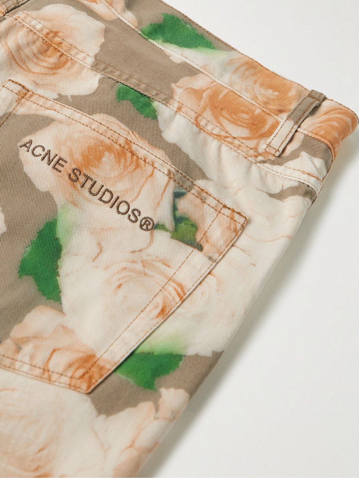 Acne Studios - Bootcut Floral-Print Jeans - Orange Acne Studios