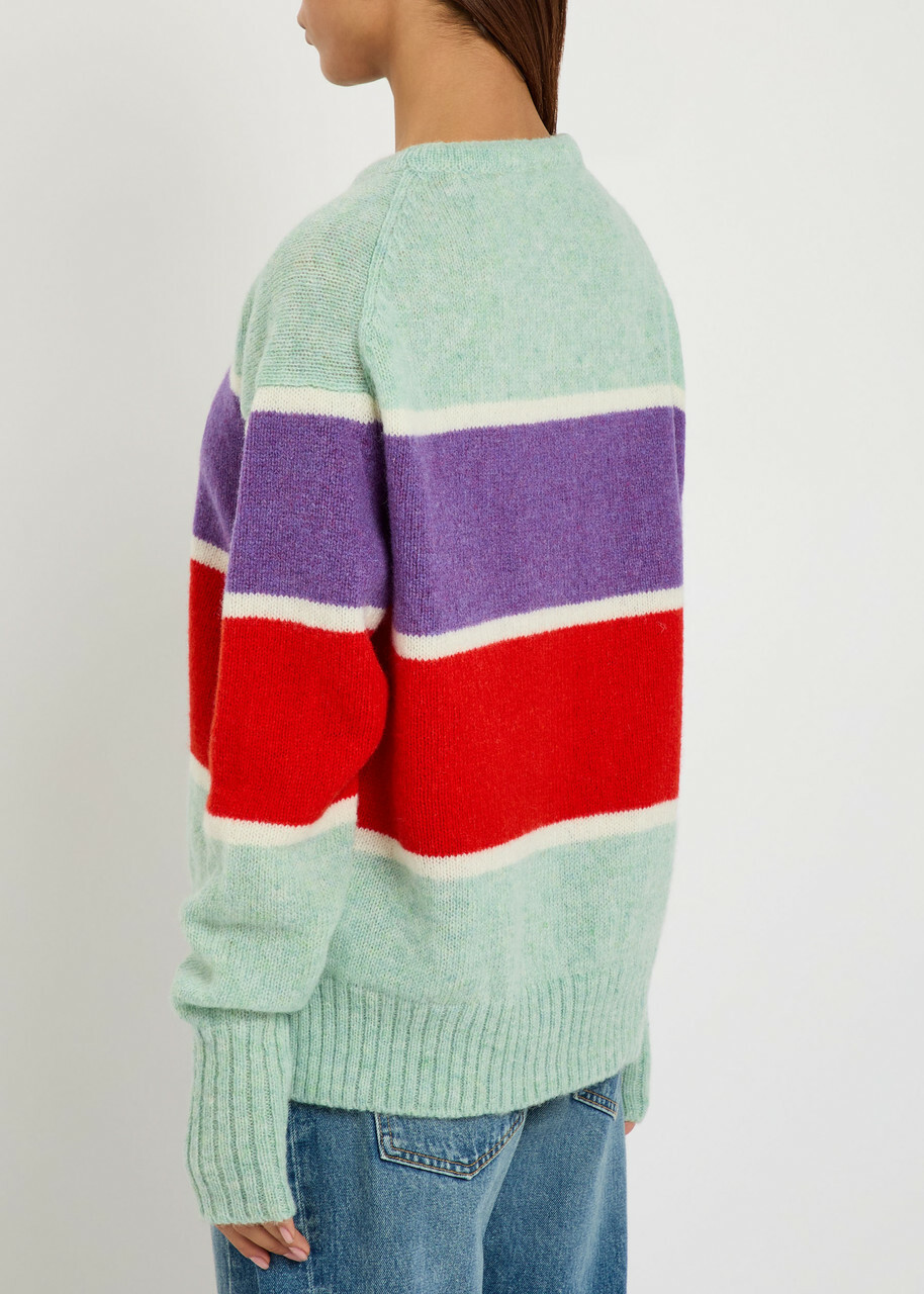 JW Anderson Striped Crew-neck Wool Jumper Multicoloured 1