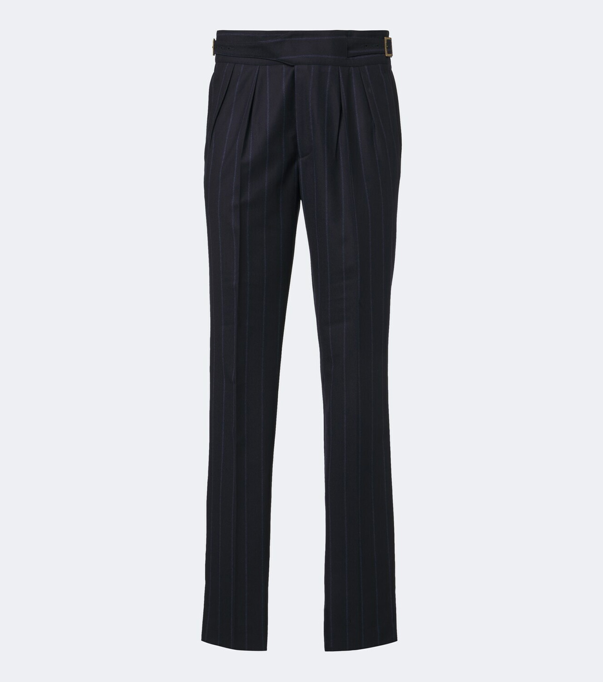 Rubinacci Striped virgin wool straight pants