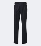 Rubinacci Striped virgin wool straight pants
