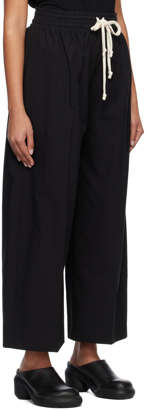 Subtle Le Nguyen Black Drawstring Lounge Pants