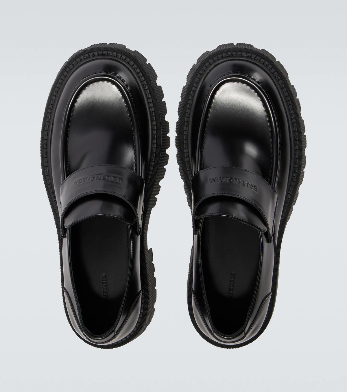 ドレスシューズ・革靴・ビジネスシューズ Balenciaga Black Leather Tractor Loafers Balenciaga Tractor Loafers | Saks Fifth Avenue