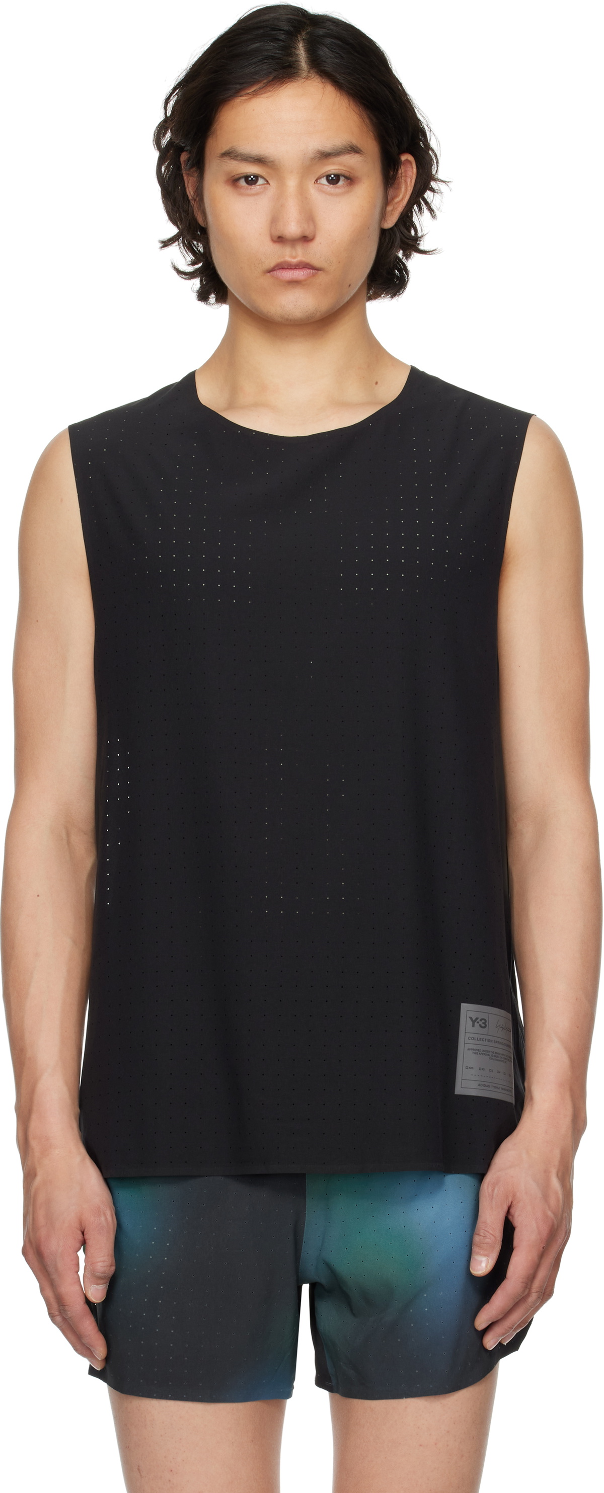 Y-3 Men's Earth Print Run Tank Top in Multi Y-3