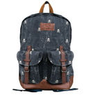 MC2 Saint Barth Canvas Backpack Cody With Micro Skull Print