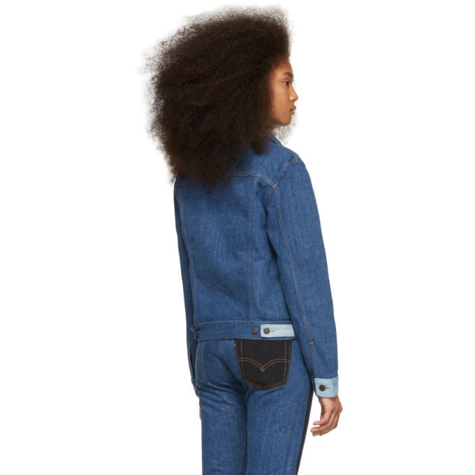 Gosha Rubchinskiy Navy Denim Patchwork Jacket