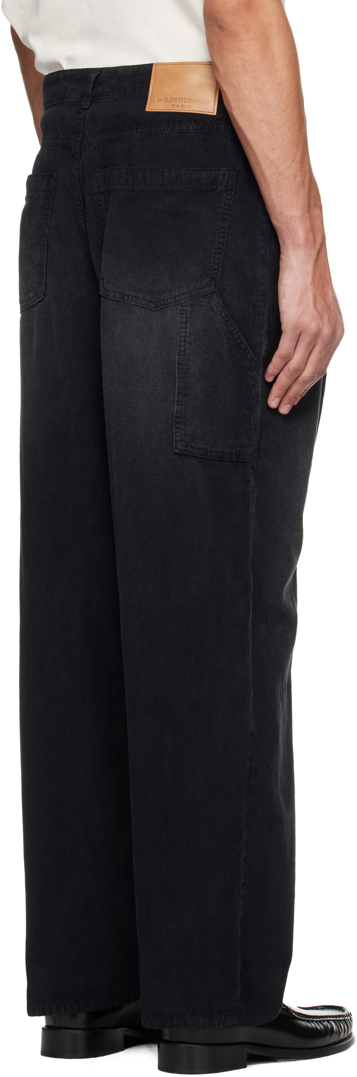 WOOYOUNGMI Black Corduroy Trousers