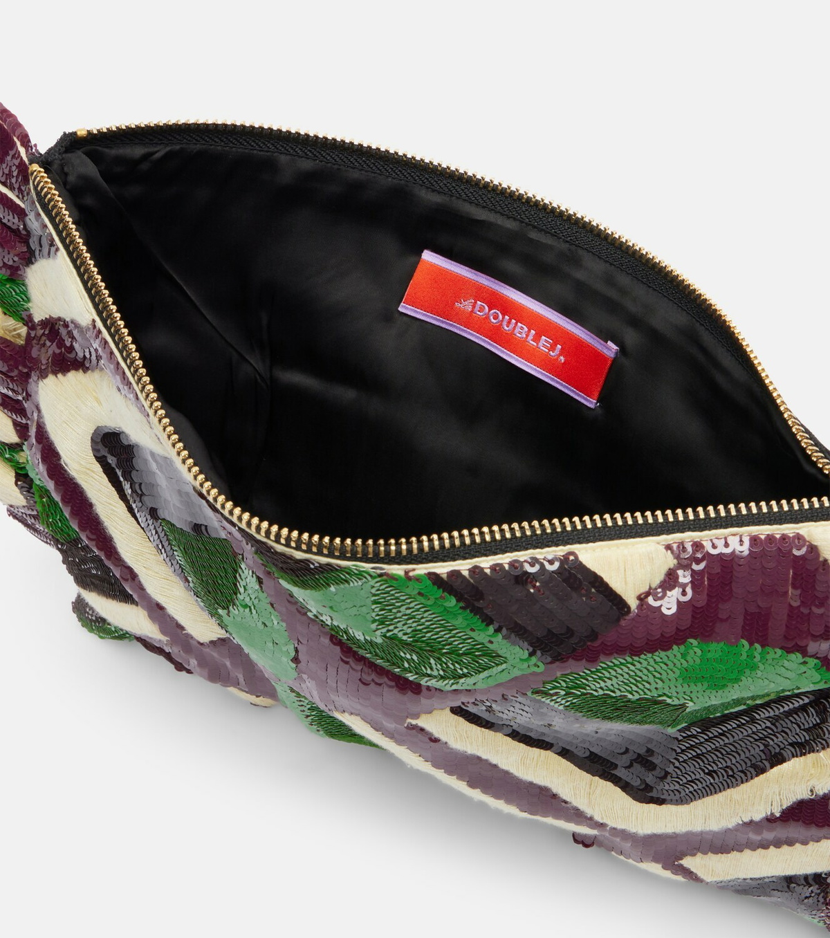 La DoubleJ Sequined clutch