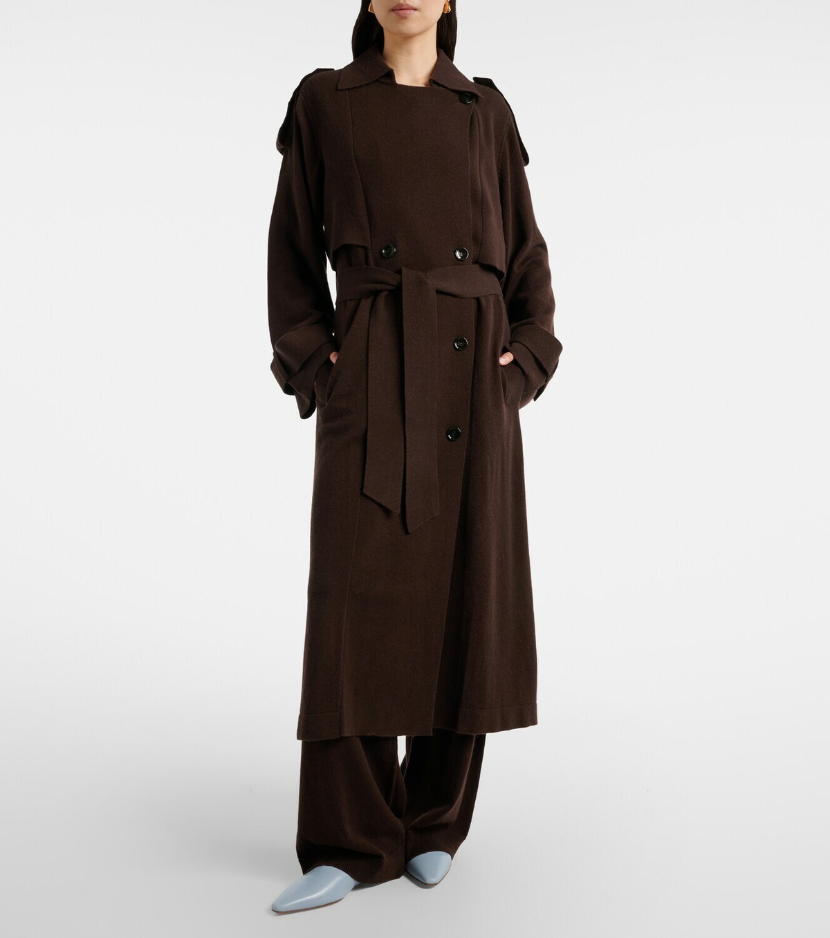 Jardin des Orangers Wool and cashmere trench coat