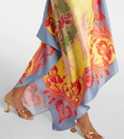 Etro Printed halterneck silk beach dress