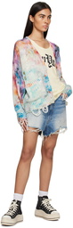 R13 Multicolor Jumbo Tie-Dye Cardigan