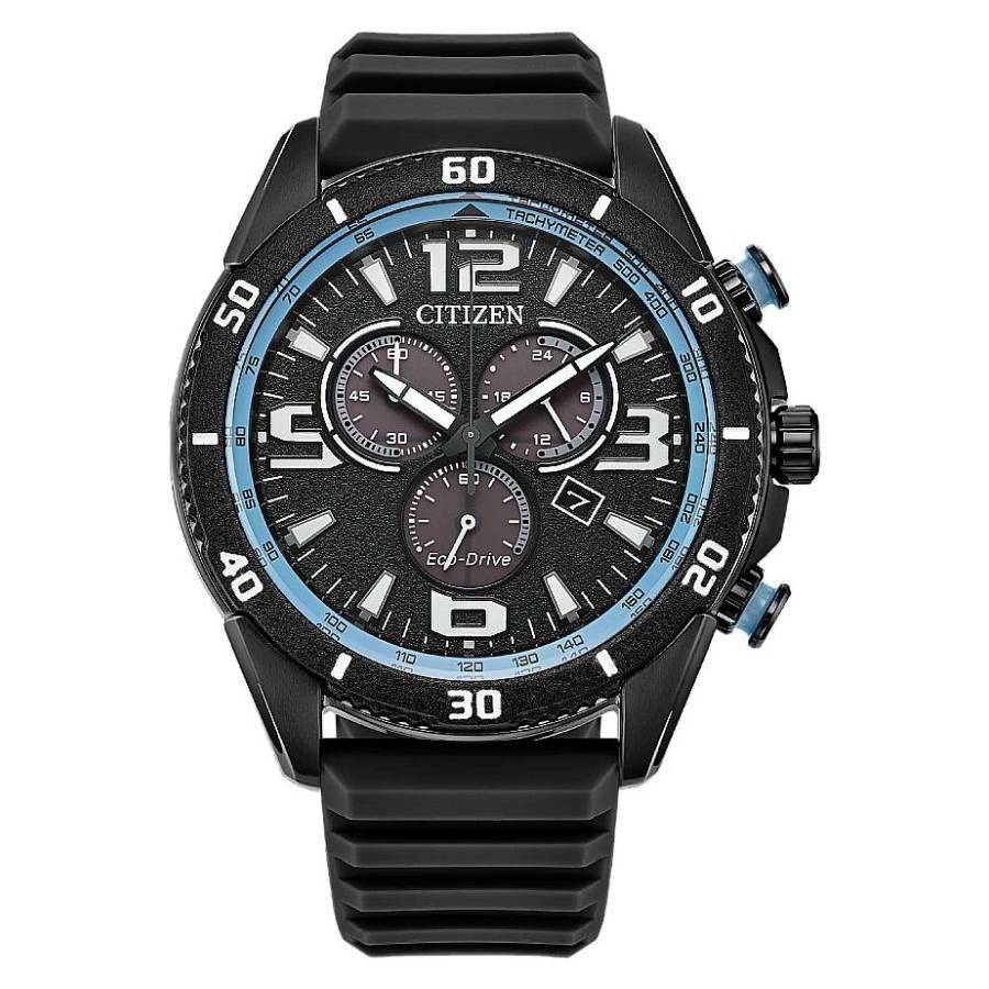 Citizen Brycen Chronograph Black Dial Mens Watch AT2587-02E