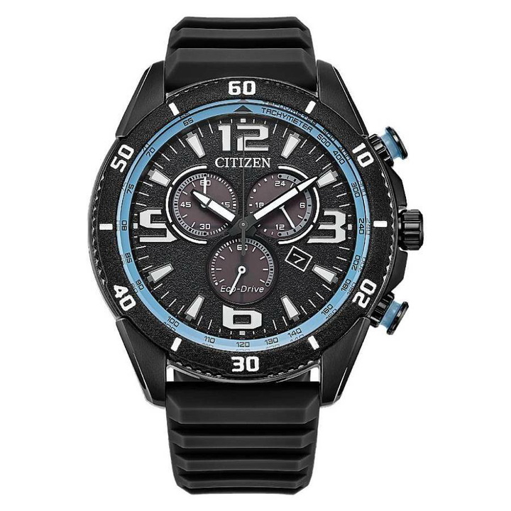 Photo: Citizen Brycen Chronograph Black Dial Mens Watch AT2587-02E