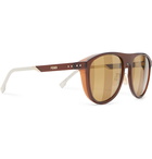 Fendi - D-Frame Acetate and Gold-Tone Sunglasses - Brown