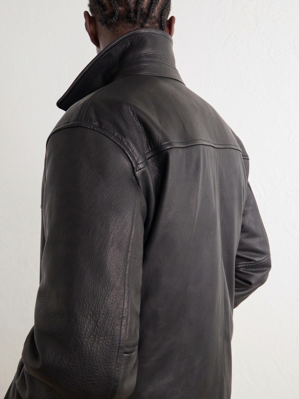 COMME DES GARÇONS HOMME - Padded Oiled-Leather Jacket - Black
