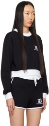 Dolce & Gabbana Black Embroidered Sweatshirt