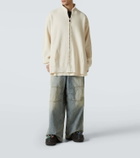Balenciaga Logo cotton-blend zip-up cardigan
