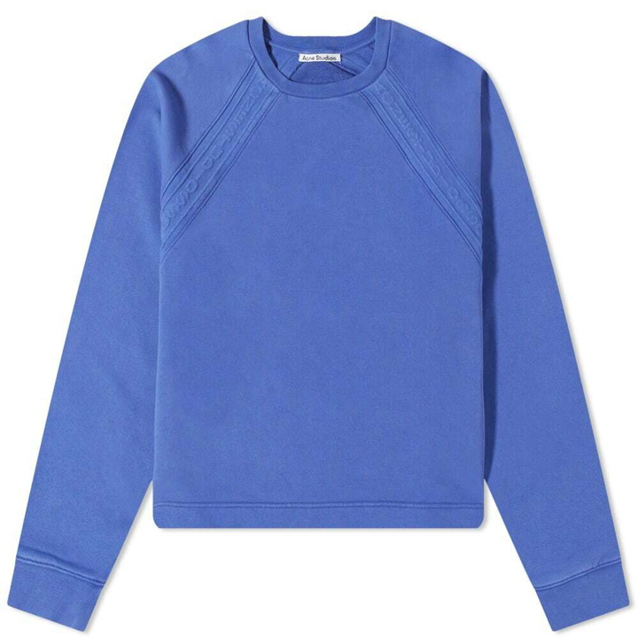 Photo: Acne Studios Men's Farmy Chain Rib Crew Sweat in Sea Blue