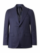 Caruso - Prince of Wales Checked Wool Suit Jacket - Blue