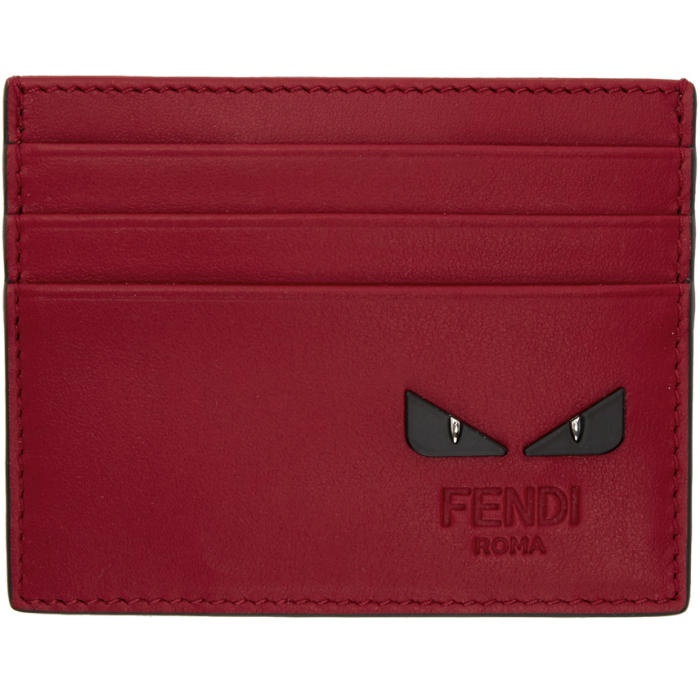 Photo: Fendi Red Bag Bugs Card Holder 