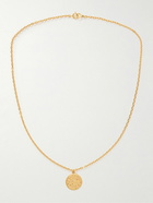 Mikia - Polaris Gold-Plated Diamond Pendant Necklace