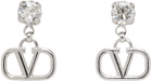 Valentino Garavani Silver VLogo Earrings