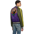 Gucci Purple Needlepoint Pony Bomber Jacket