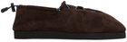 AURALEE Brown Foot The Coacher Edition Cord Sneakers