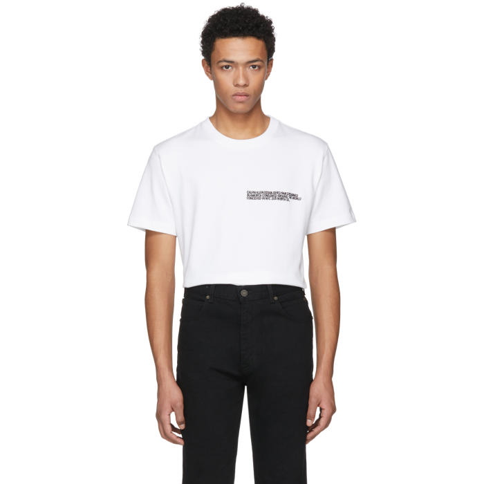Photo: Calvin Klein 205W39NYC White Logo Text T-Shirt 