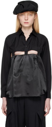 Black Comme des Garçons Black Cutout Shirt