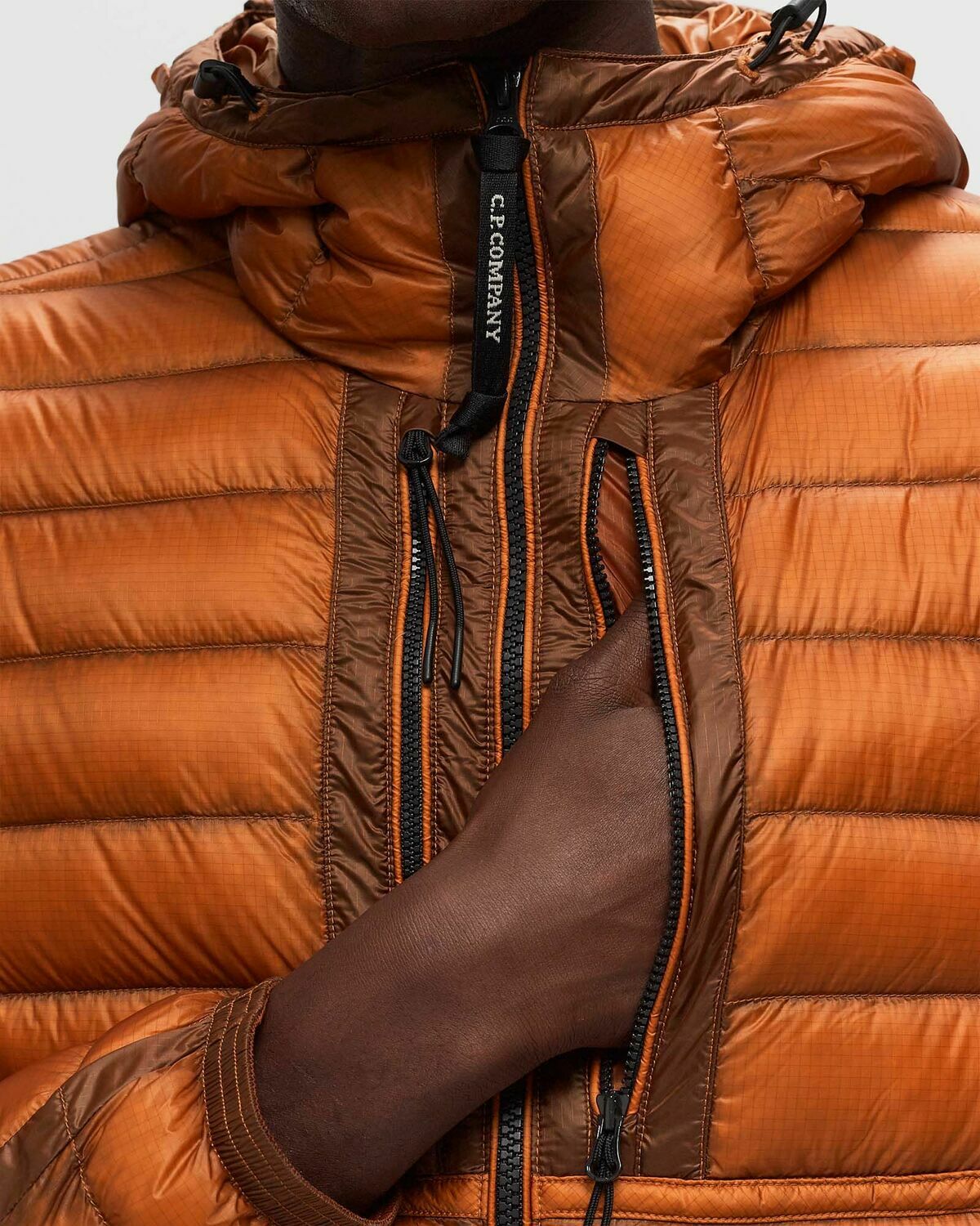 C.P. Company D.D. Shell Goggle Down Jacket Orange Down & Puffer