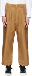 Comme des Garçons Homme Beige Pleated Trousers