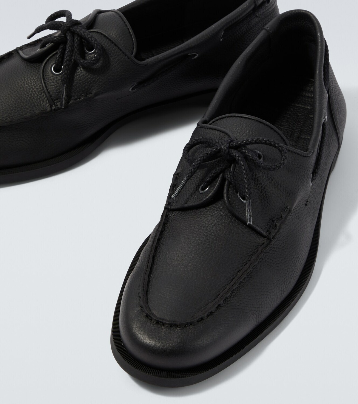 John Lobb Foil leather boat shoes