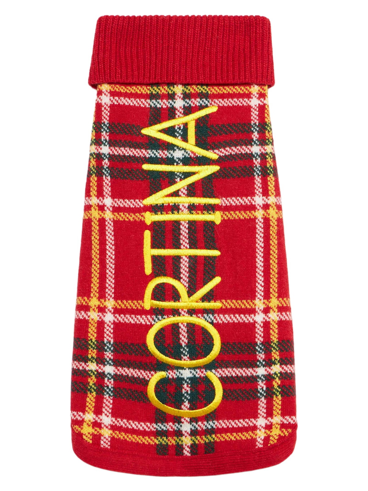 MC2 Saint Barth Dog Sweater With Tartan Print