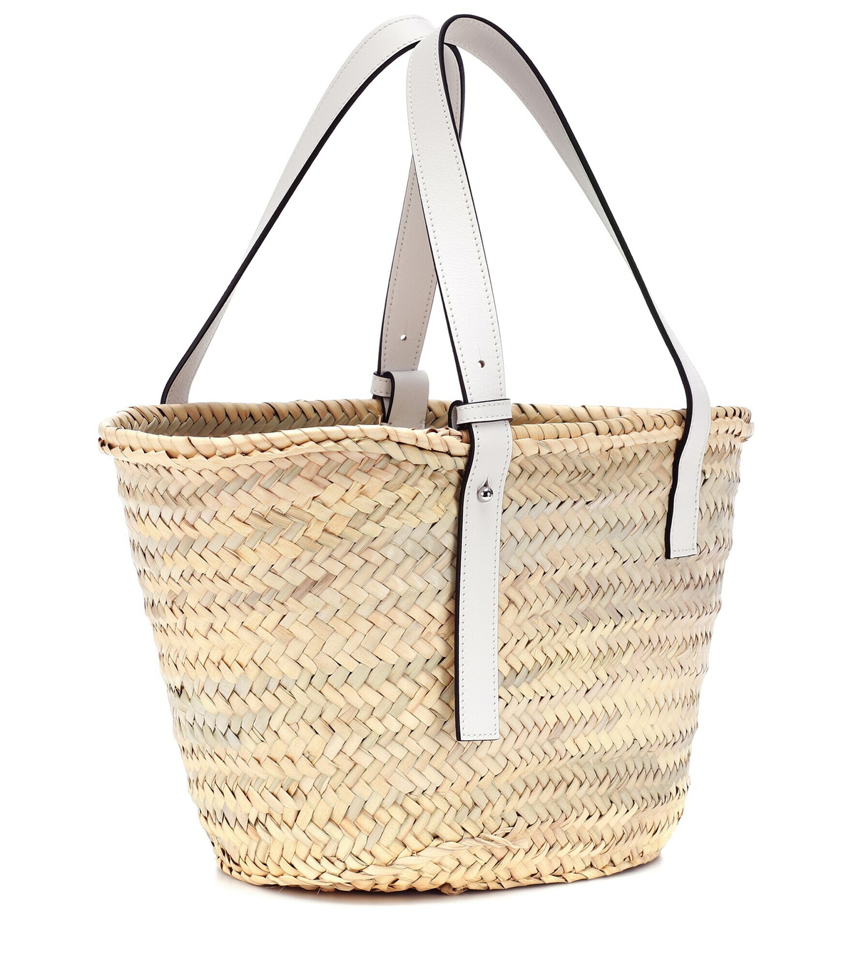 Loewe - Medium leather-trimmed basket tote Loewe