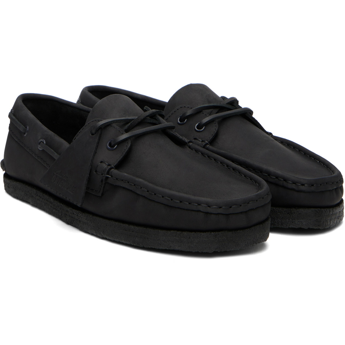 Clarks Originals Black Godney Boat Shoes