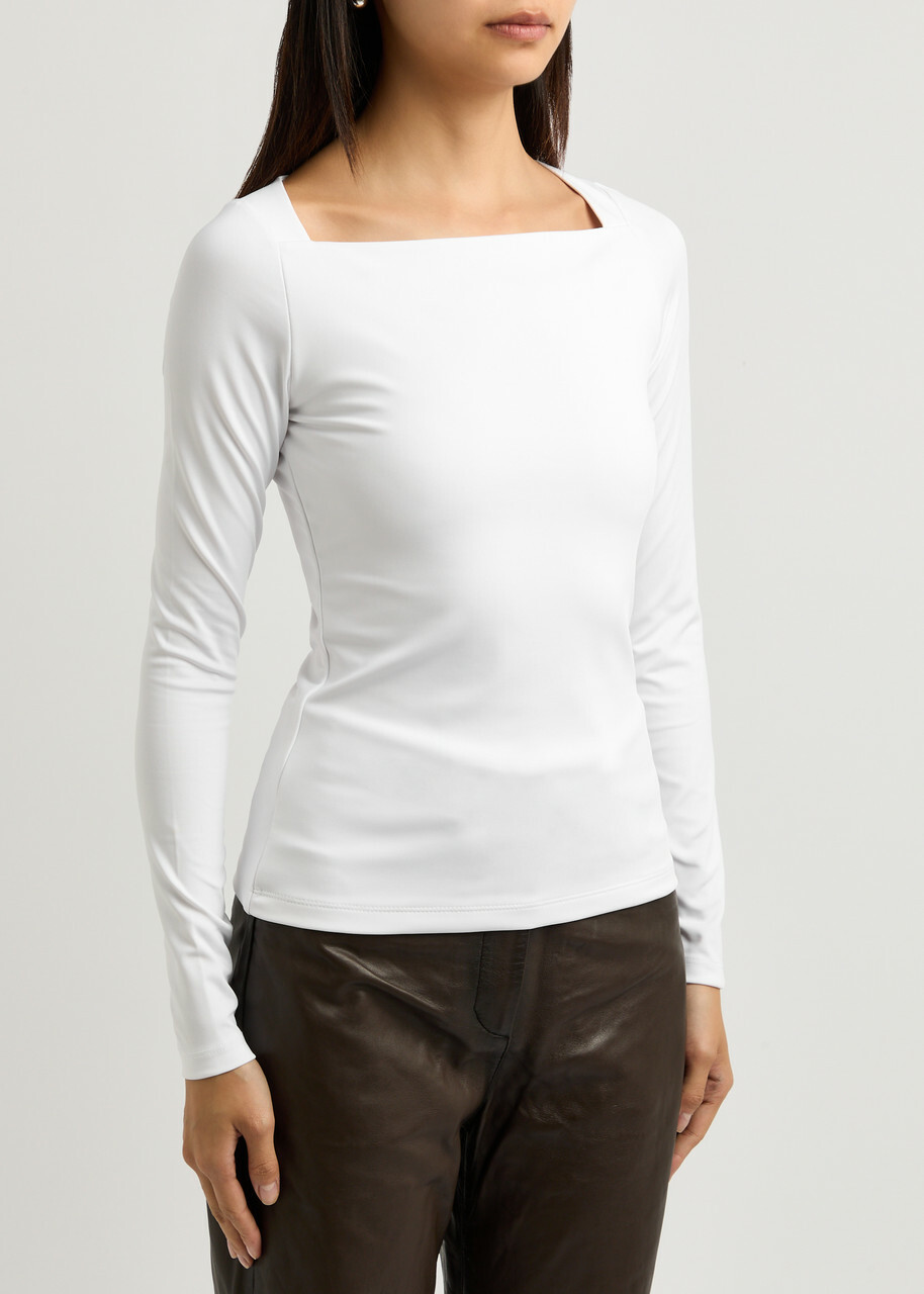 Remain BY Birger Christensen Stretch-jersey top White