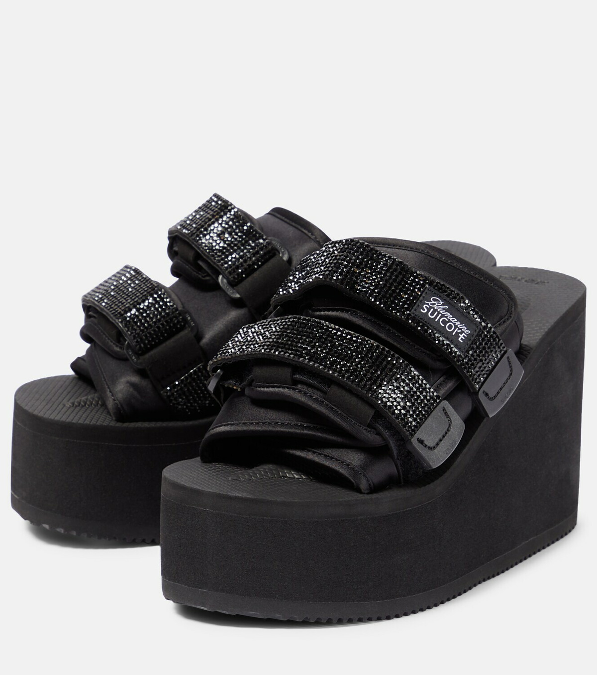 【Blumarine】 X Suicoke Moto embellishedプラットフォームスラ Blumarine X Suicoke Moto embellished platform slides Blumarine