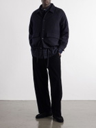A.PRESSE - Cashmere Flannel Blouson Jacket - Blue