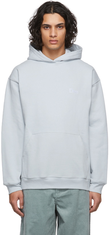 Photo: Dime Blue Classic Small Logo Hoodie