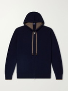 FEDELI - Davis Cashmere Zip-Up Hoodie - Blue