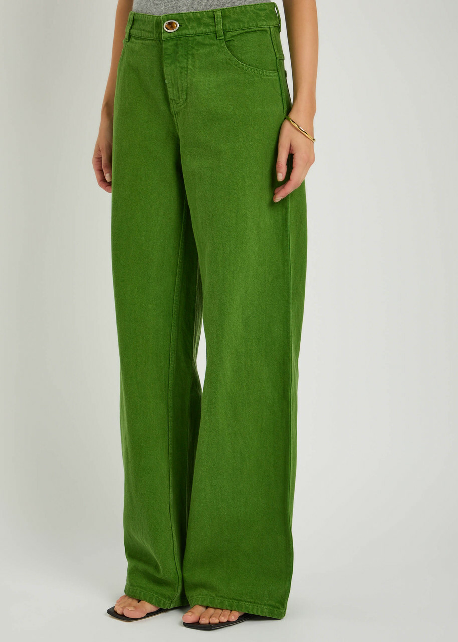 Christopher Esber Wide-leg Jeans Green