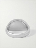 Tom Wood - Ivy Rhodium-Plated Recycled Silver Signet Ring - Silver