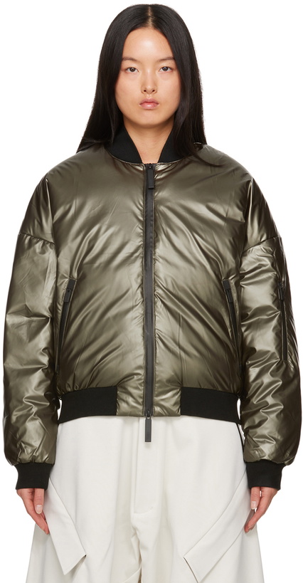 Photo: Templa Khaki Alkane Down Bomber Jacket
