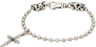 Emanuele Bicocchi SSENSE Exclusive Silver Cross Charm Bracelet