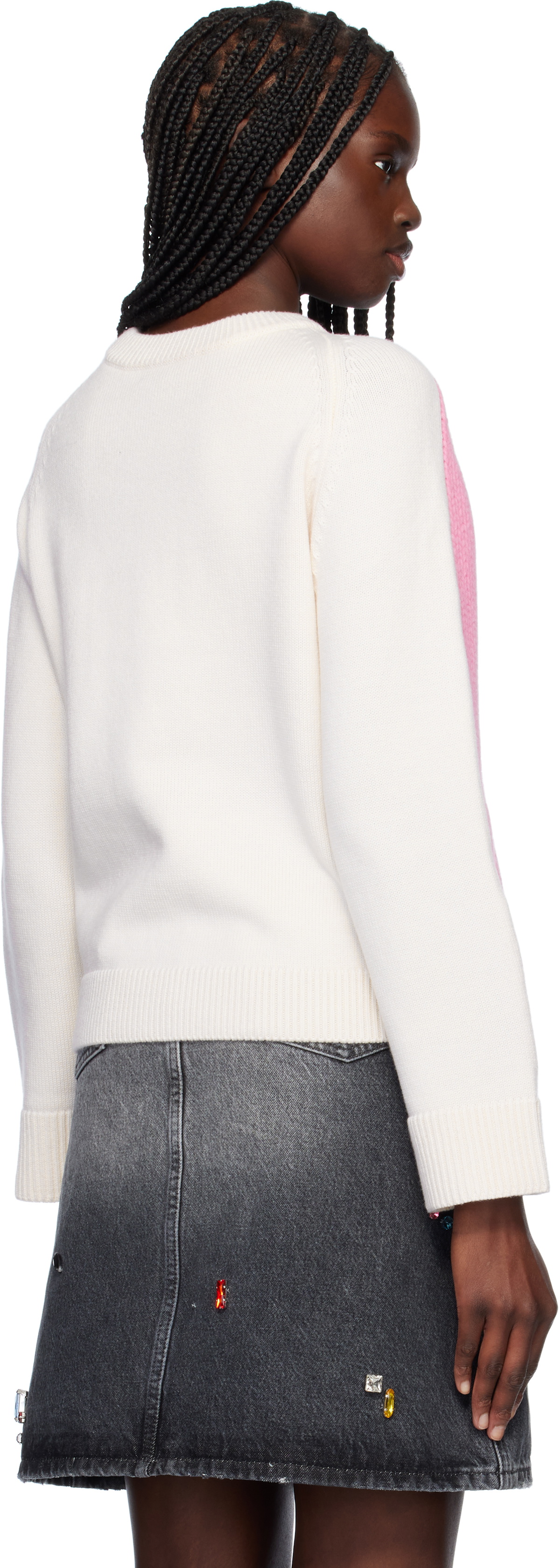 Marc Jacobs Off-White & Pink Trompe L'oeil Sweater