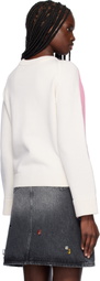 Marc Jacobs Off-White & Pink Trompe L'oeil Sweater